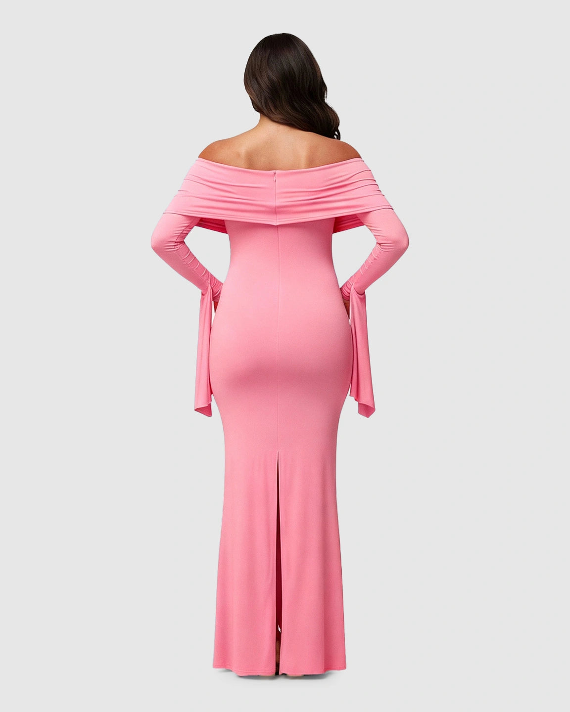 Off-Shoulder Bodycon Maternity Maxi Dress