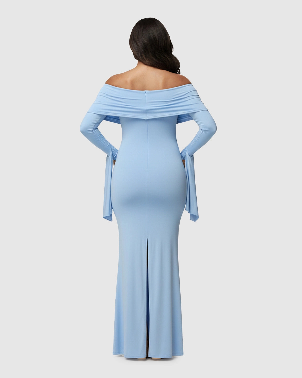 Off-Shoulder Bodycon Maternity Maxi Dress