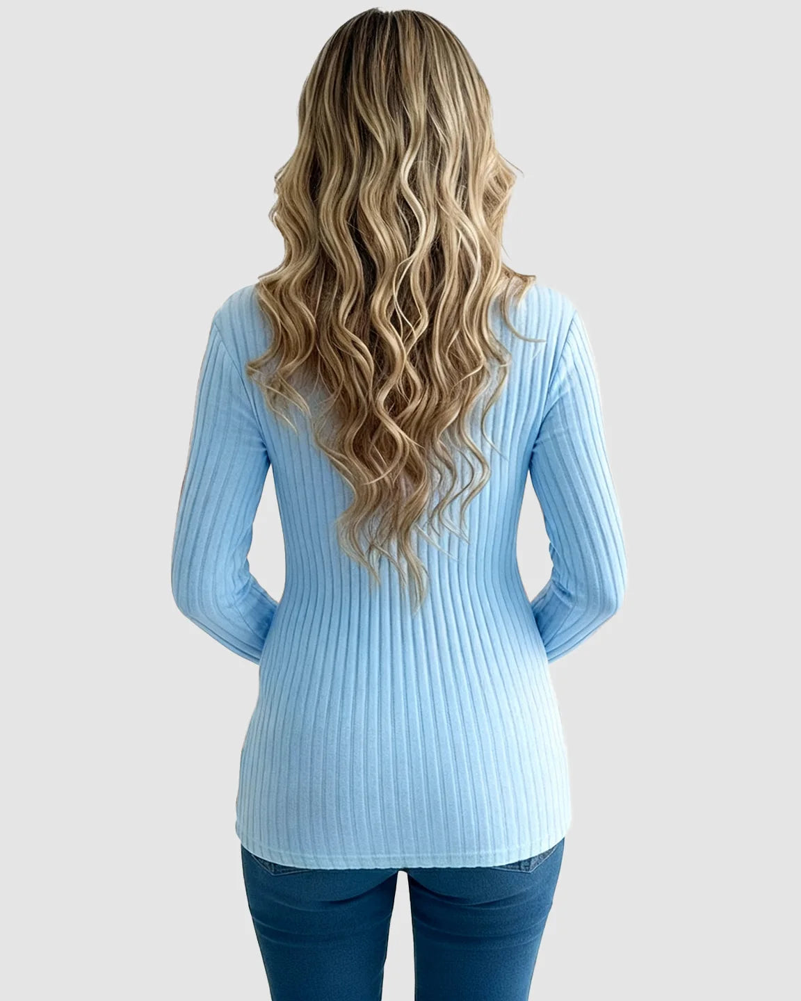 Soft Ribbed Knit Belted Long Sleeve Maternity Top
