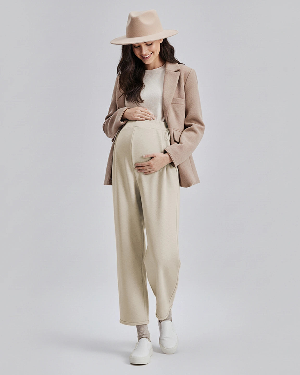 Velvet Straight-Leg Maternity Pants