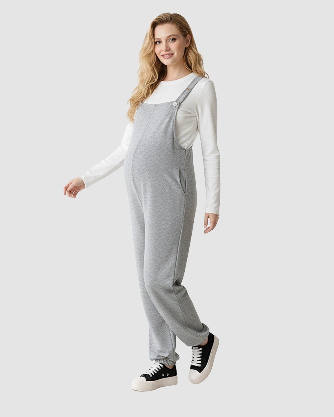 Relaxed Fit Suspender Maternity Jumpsuit