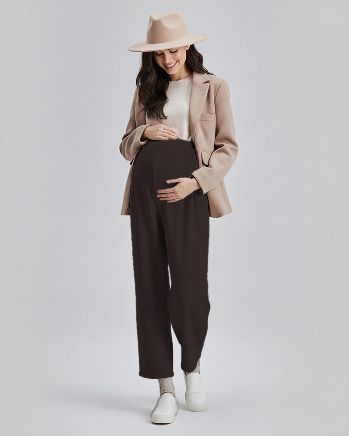 Velvet Straight-Leg Maternity Pants