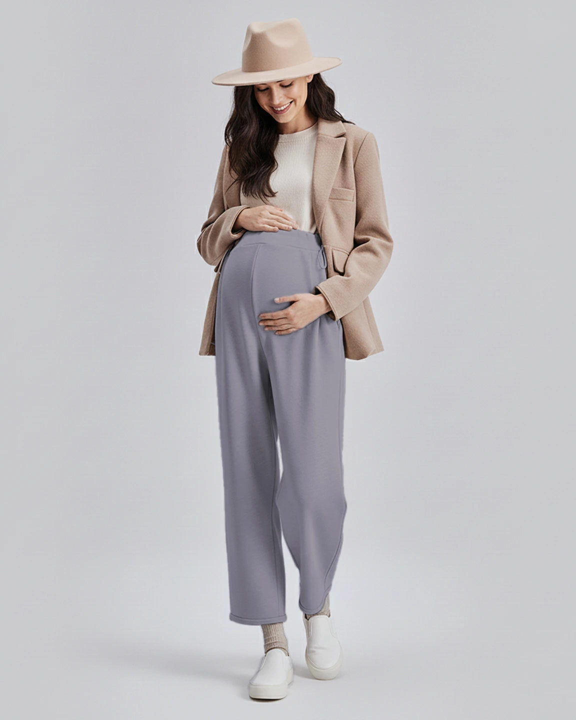 Velvet Straight-Leg Maternity Pants