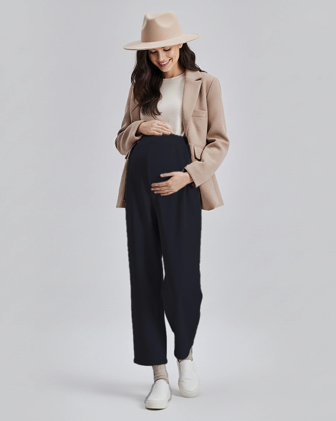 Velvet Straight-Leg Maternity Pants