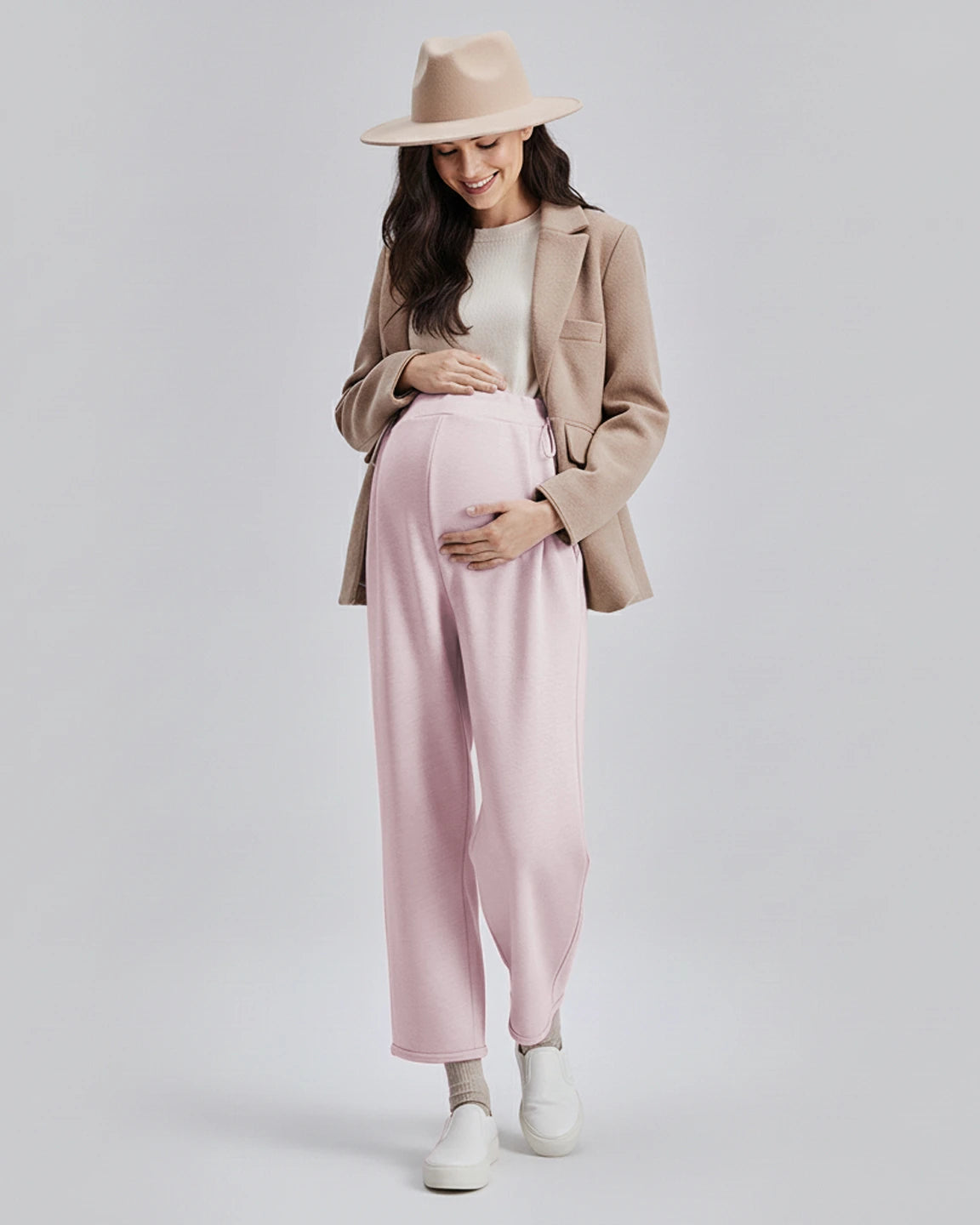 Velvet Straight-Leg Maternity Pants