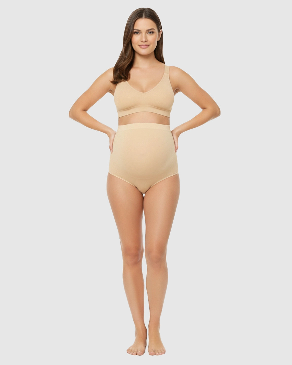High-Waist Seamless Belly-Support Maternity Underwear