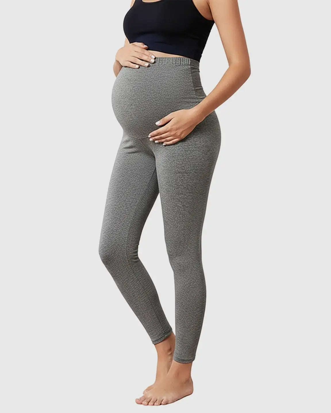 High Waist Belly Support Full Length Maternity Leggings