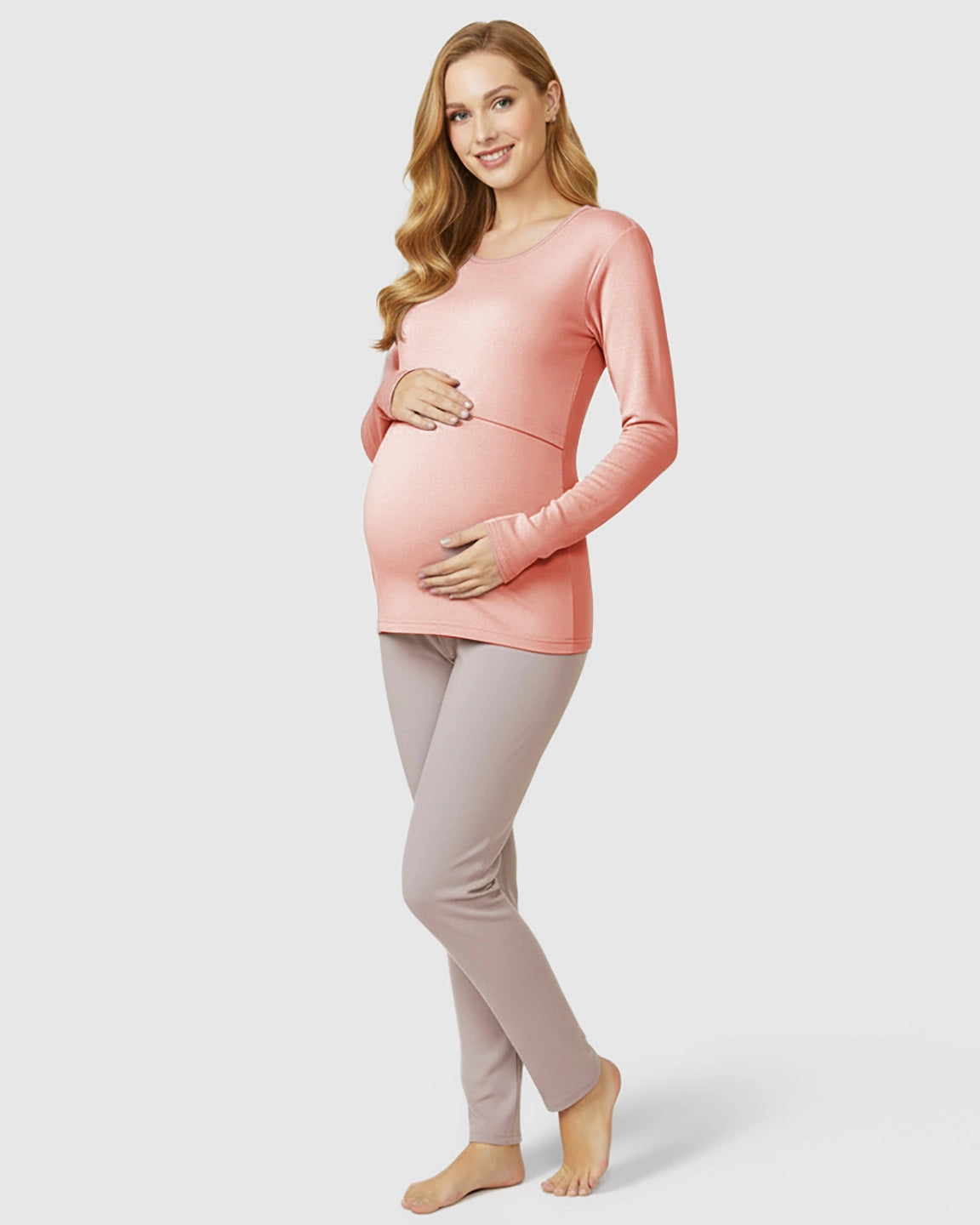 Nursing Access Long Sleeve Thermal Underwear Set
