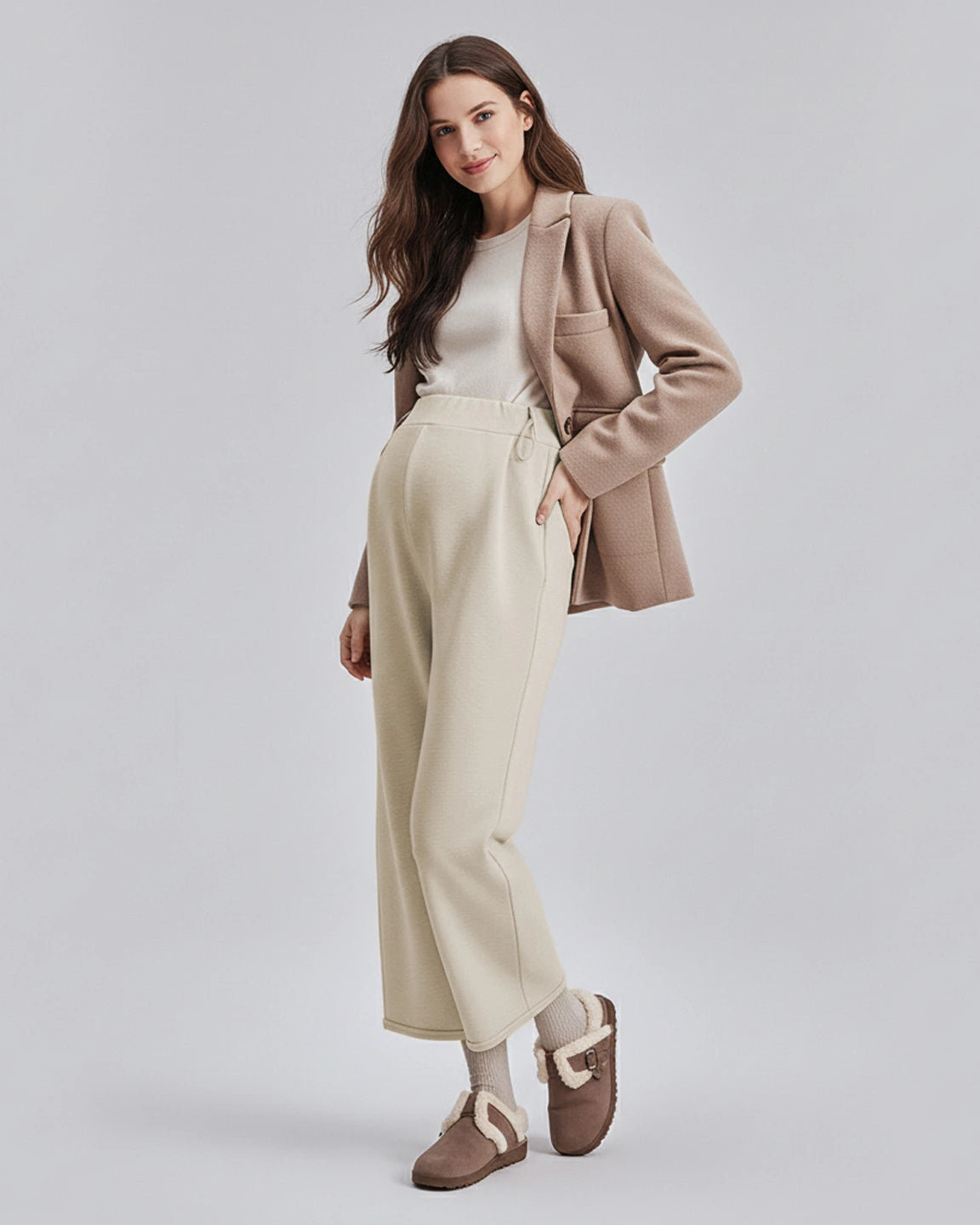Velvet Straight-Leg Maternity Pants