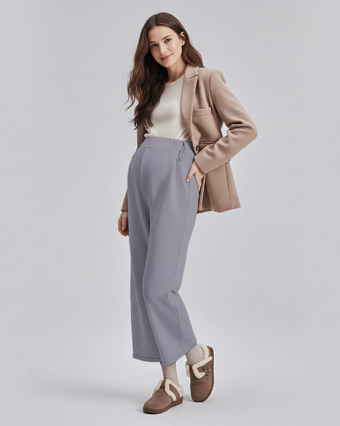 Velvet Straight-Leg Maternity Pants