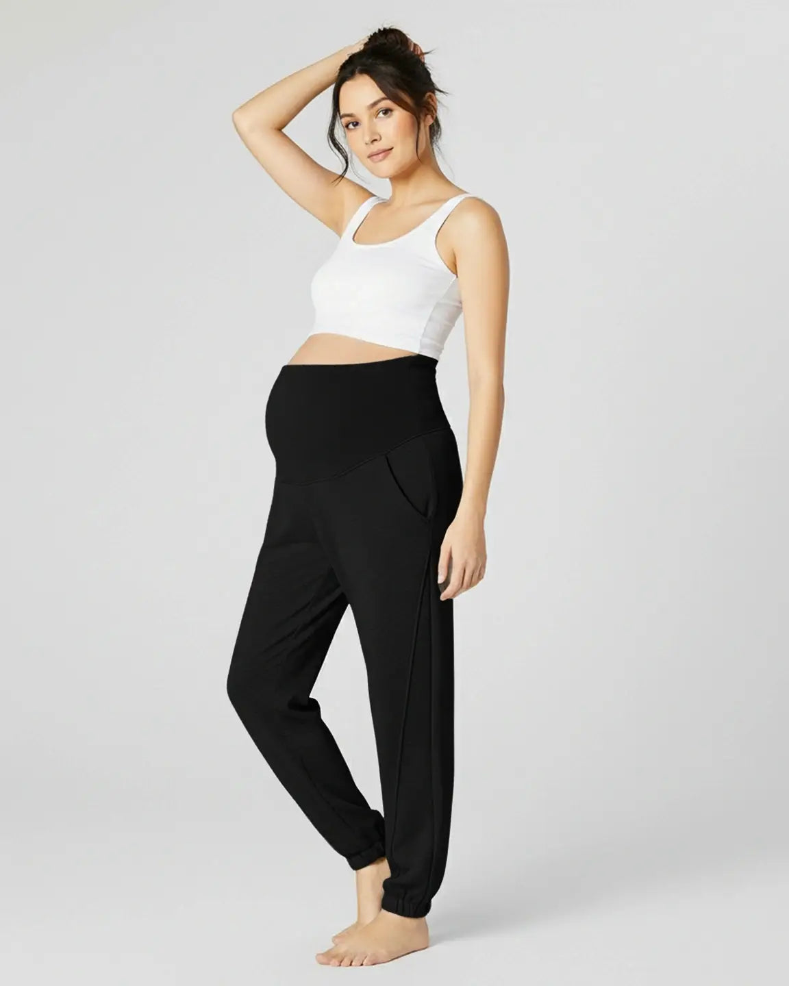 Relaxed Fit Over Belly Maternity Joggers