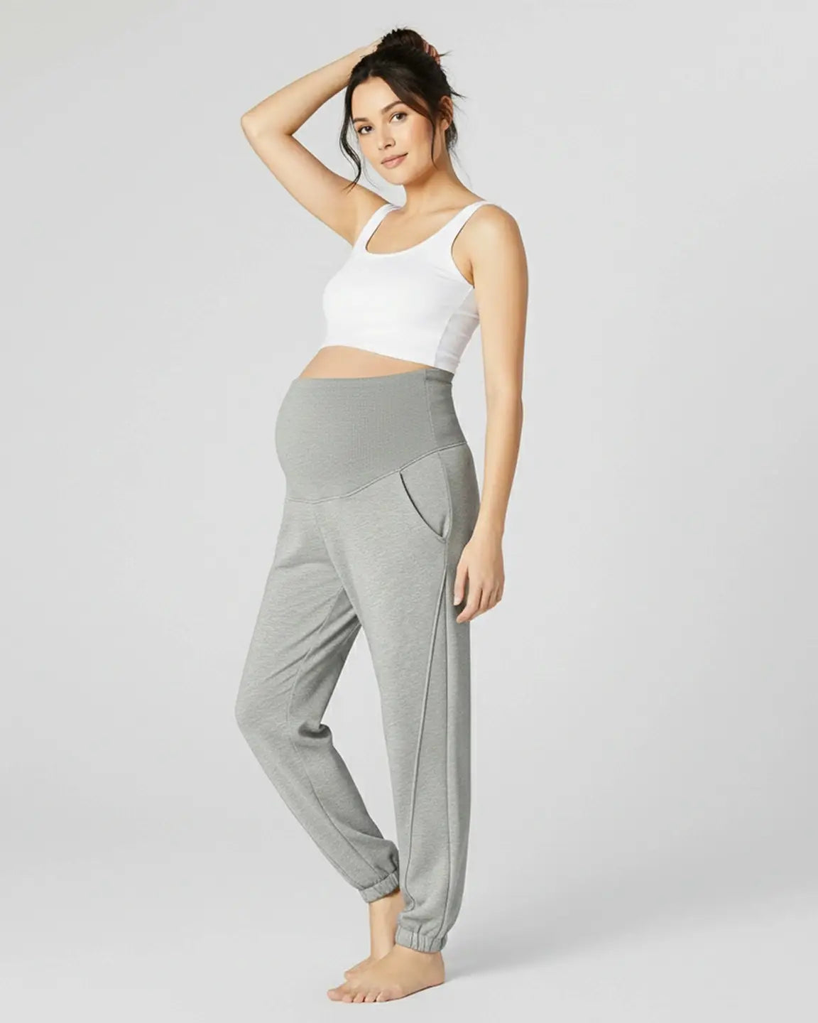 Relaxed Fit Over Belly Maternity Joggers