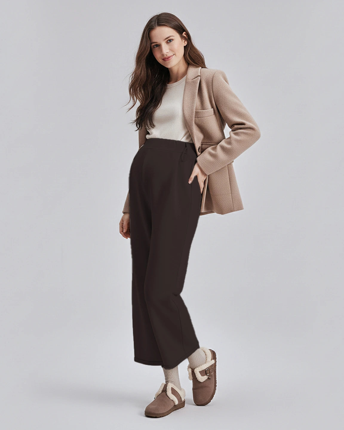 Velvet Straight-Leg Maternity Pants