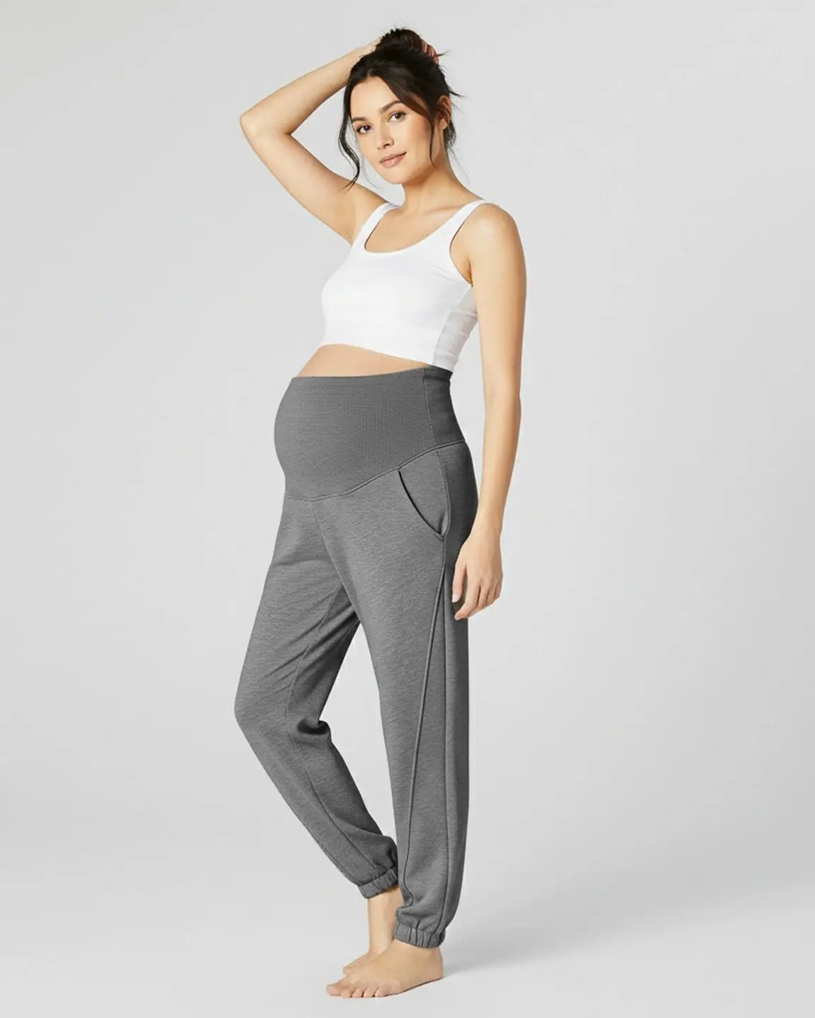 Relaxed Fit Over Belly Maternity Joggers