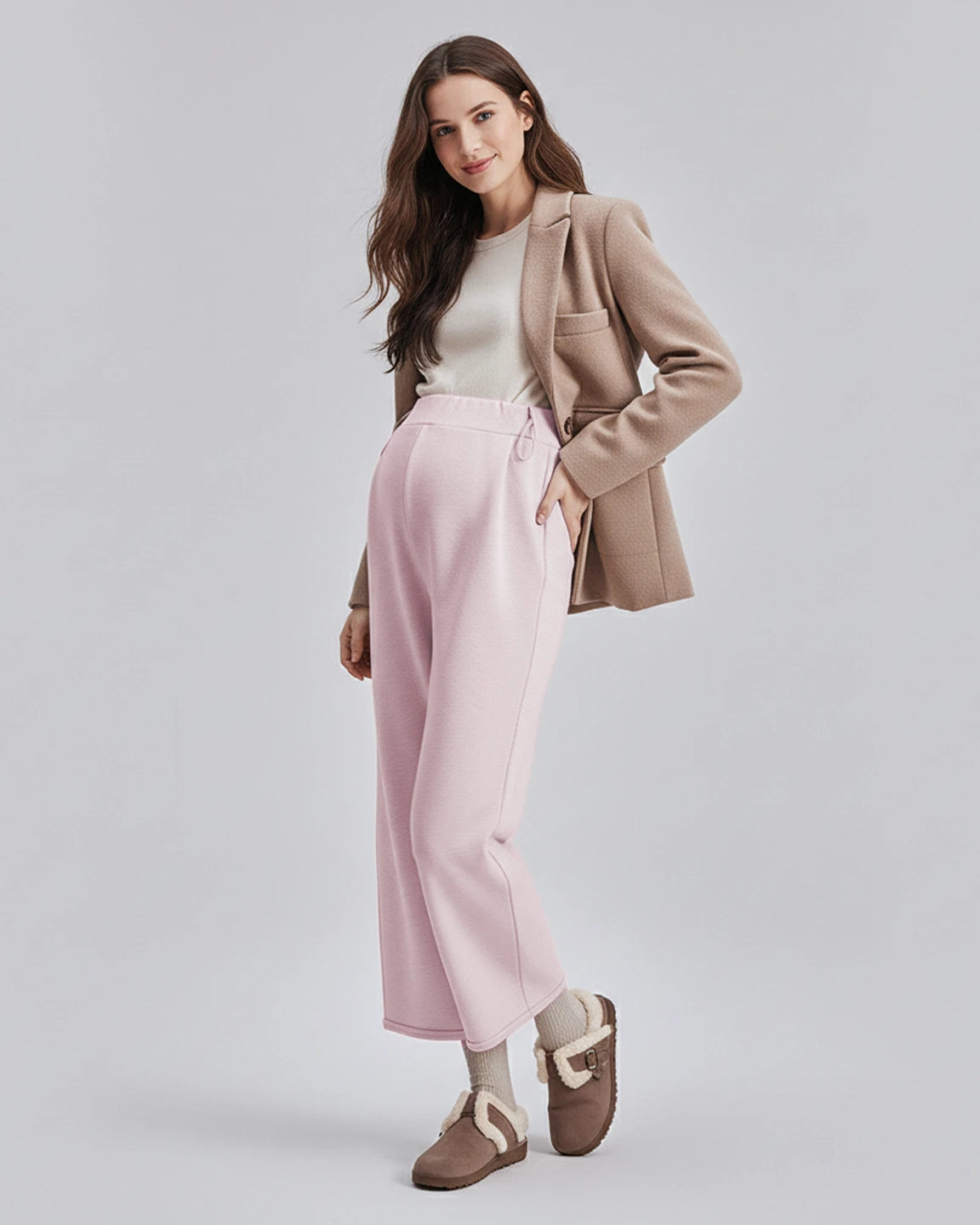 Velvet Straight-Leg Maternity Pants