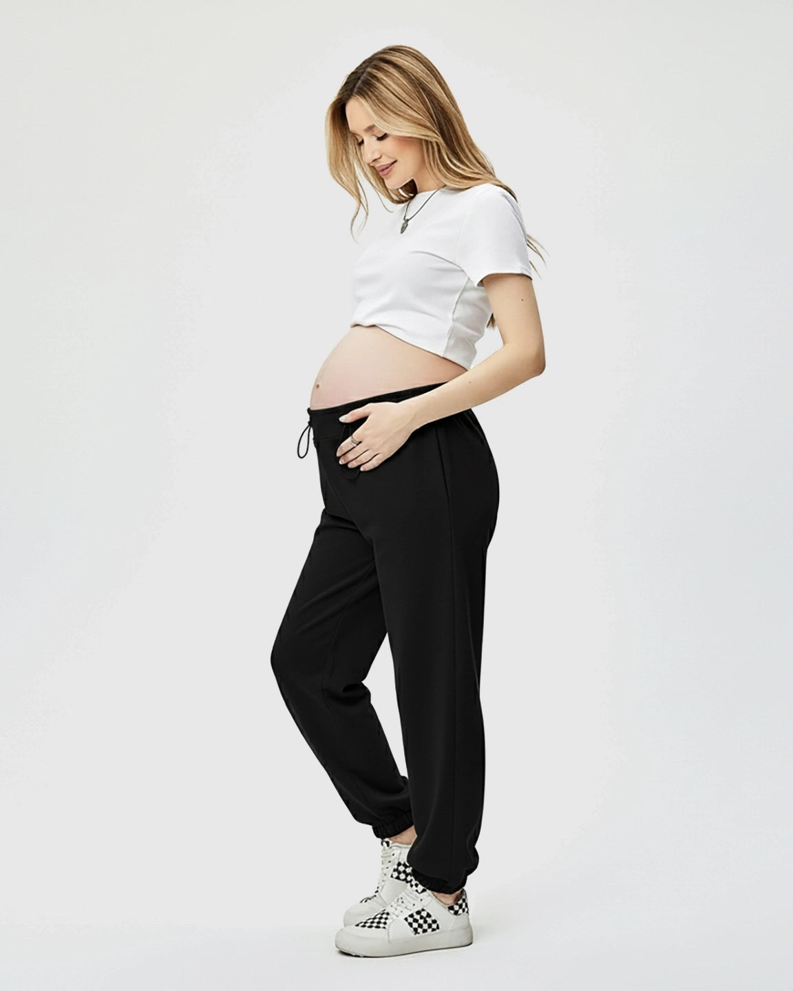Bump-Friendly High-Rise Maternity Joggers