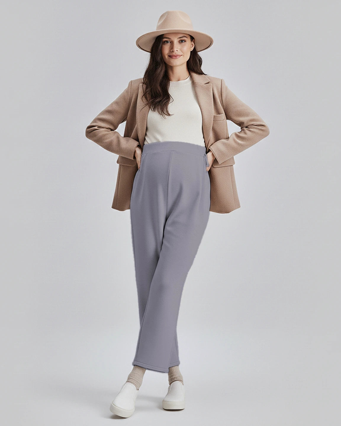 Velvet Straight-Leg Maternity Pants