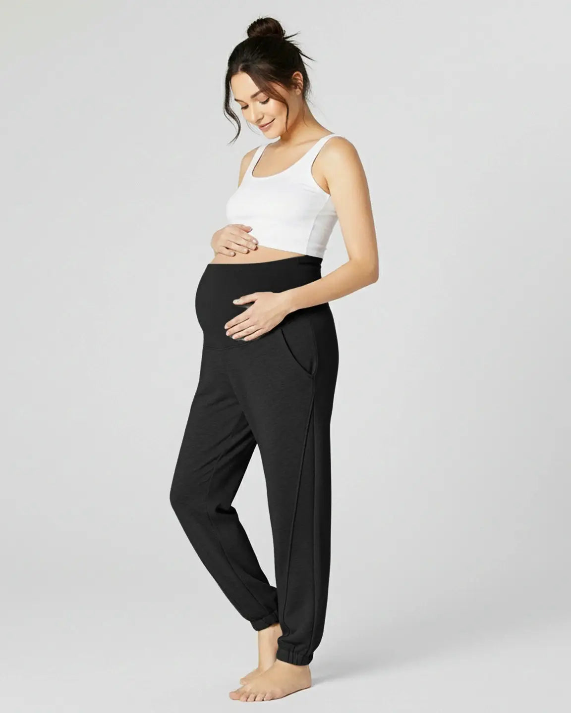 Relaxed Fit Over Belly Maternity Joggers