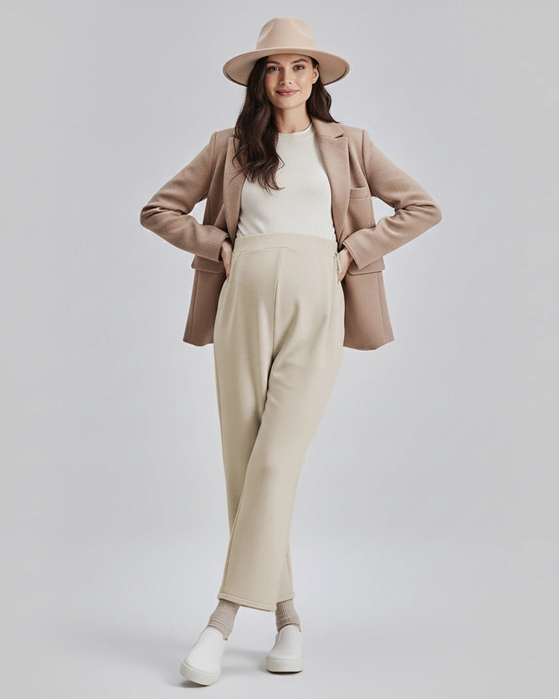 Velvet Straight-Leg Maternity Pants