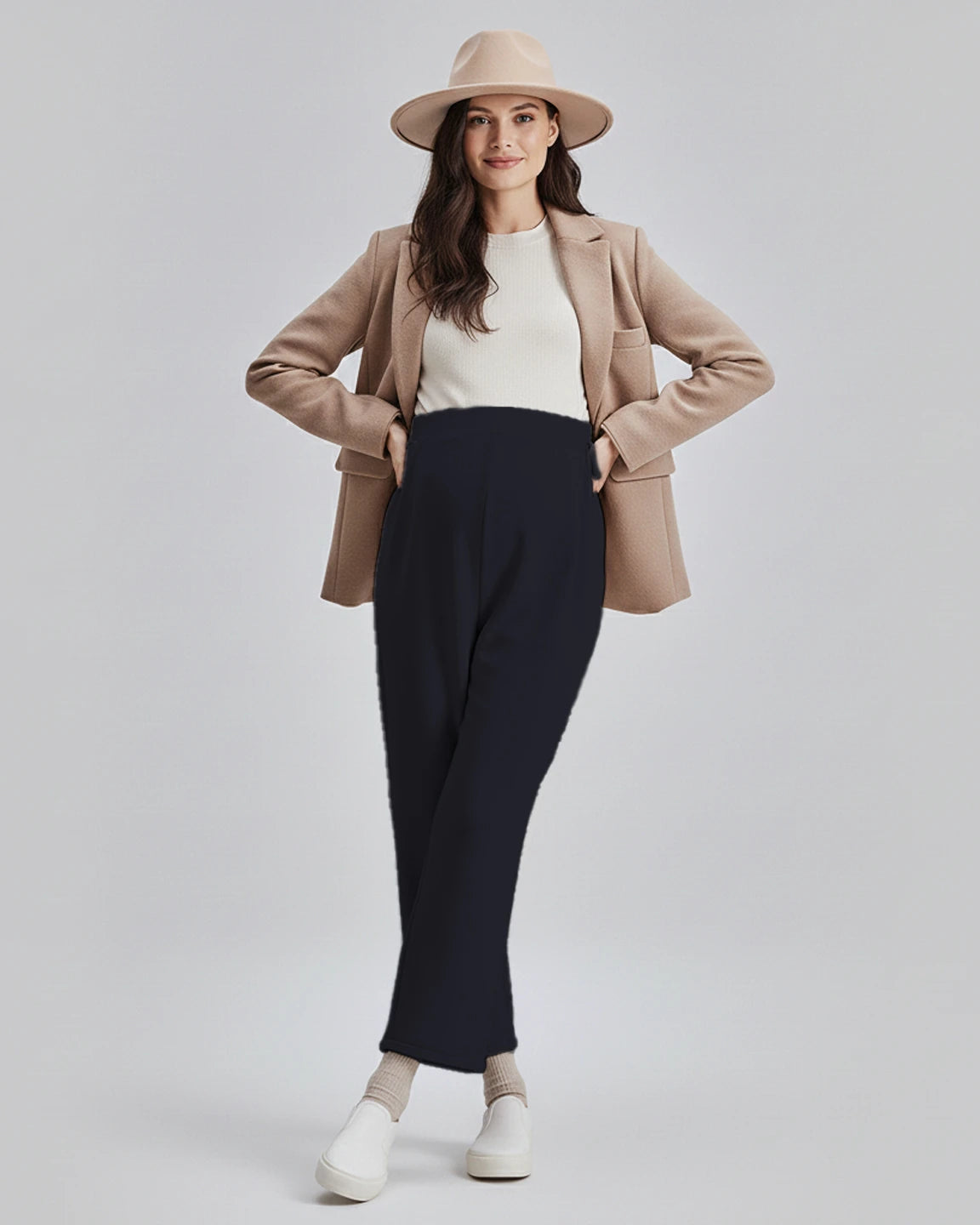 Velvet Straight-Leg Maternity Pants