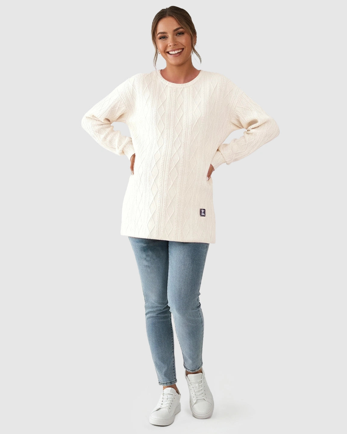 Elegant Textured Loose Fit Maternity Top