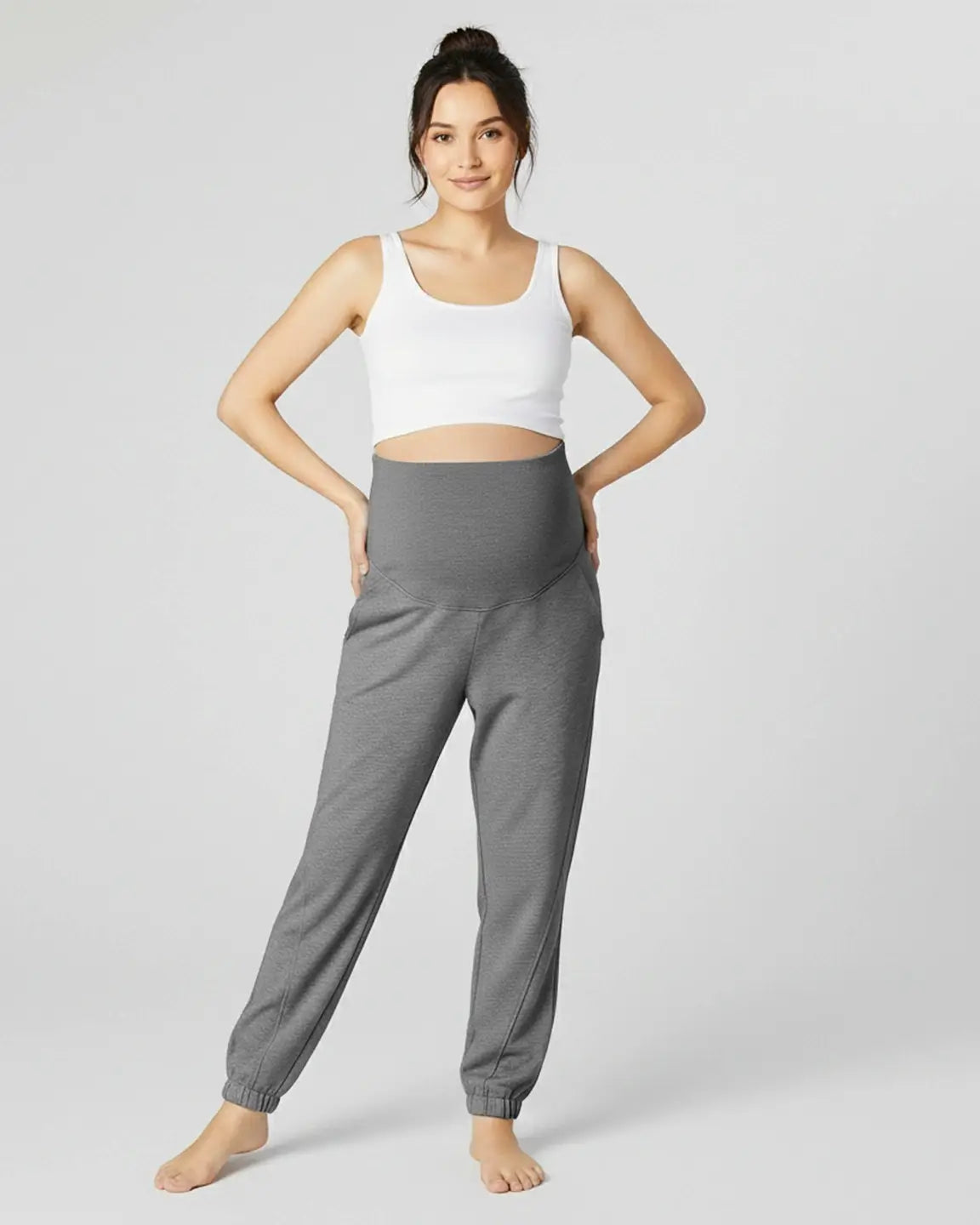 Relaxed Fit Over Belly Maternity Joggers
