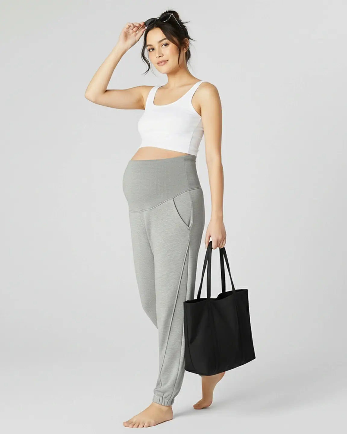 Relaxed Fit Over Belly Maternity Joggers