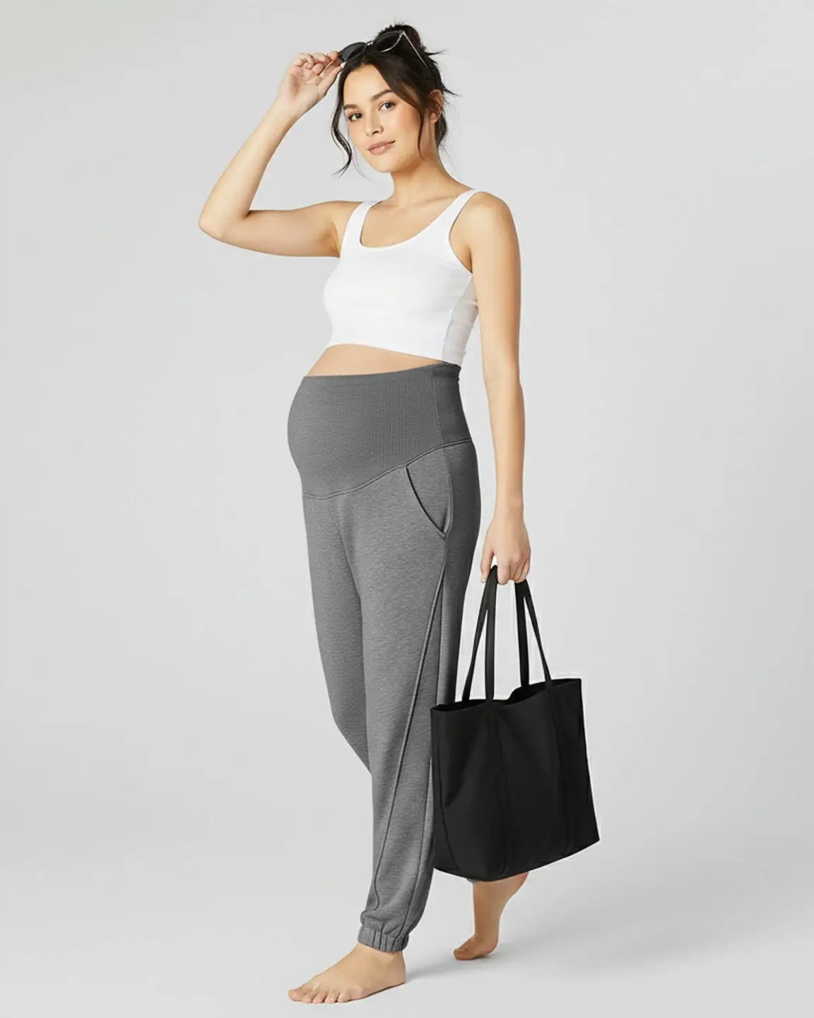 Relaxed Fit Over Belly Maternity Joggers