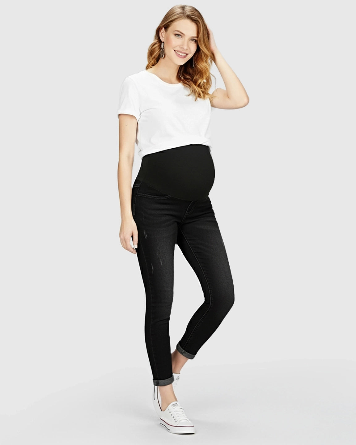 Straight-Leg Stretch Maternity Jeans