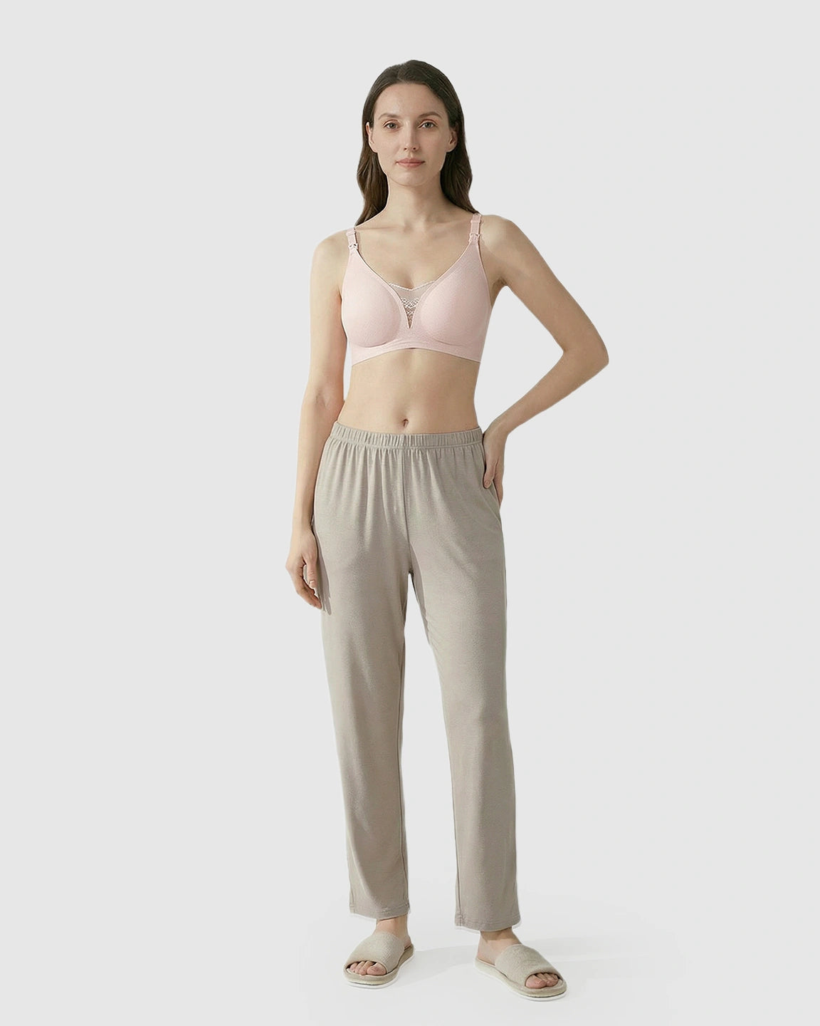 Thin Mesh Jelly Strip Design Nursing Bra