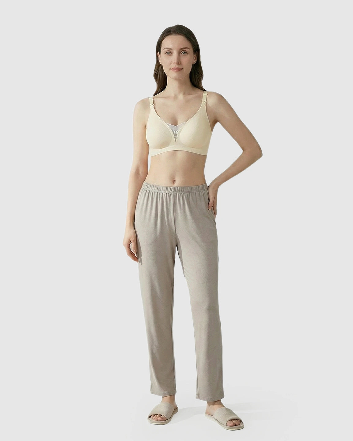 Thin Mesh Jelly Strip Design Nursing Bra