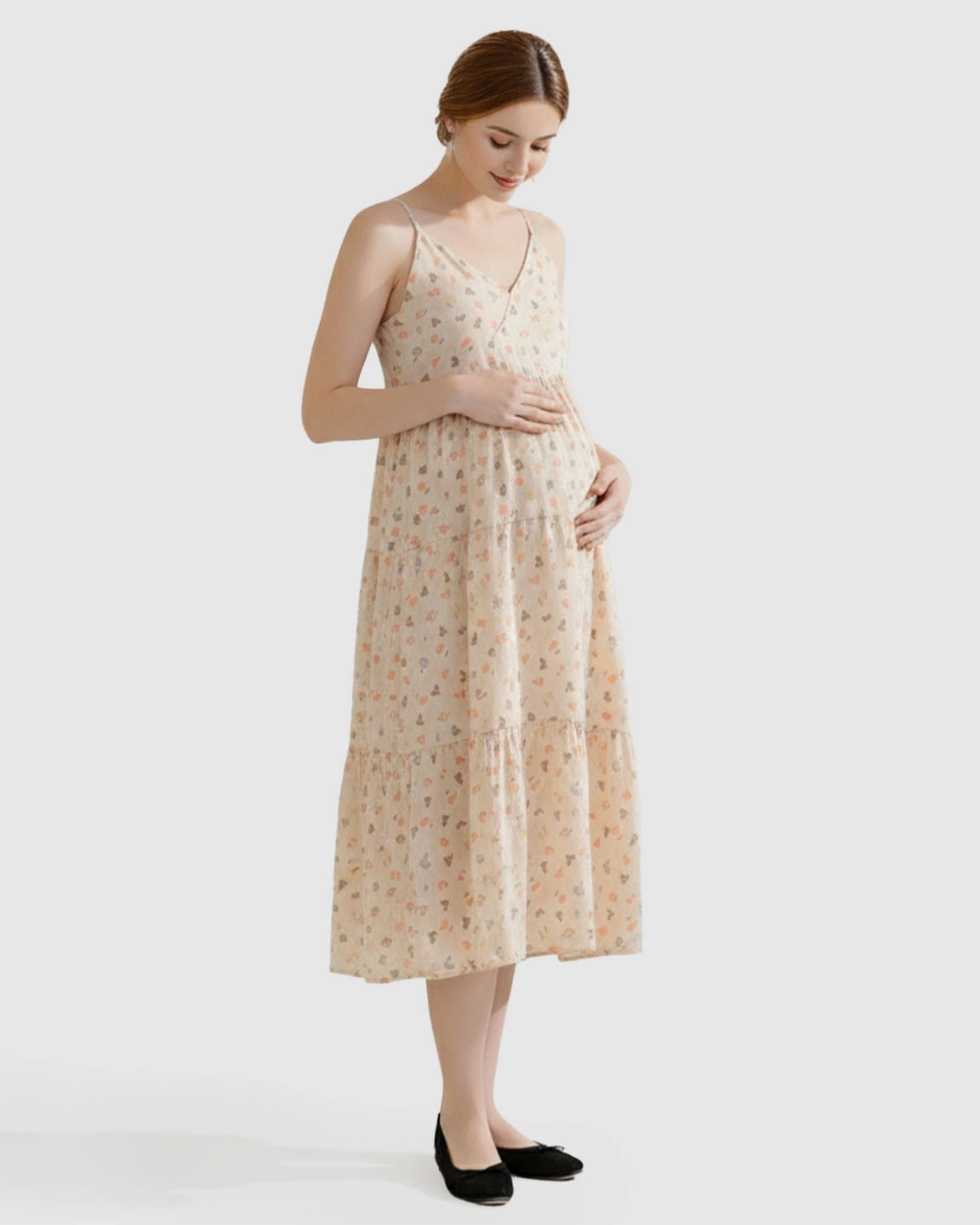 Adjustable-Strap Floral Sleepwear Nightdress