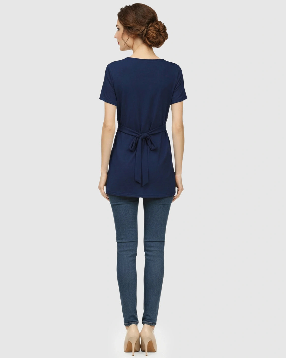 V-Neck Wrap-Style Maternity Top