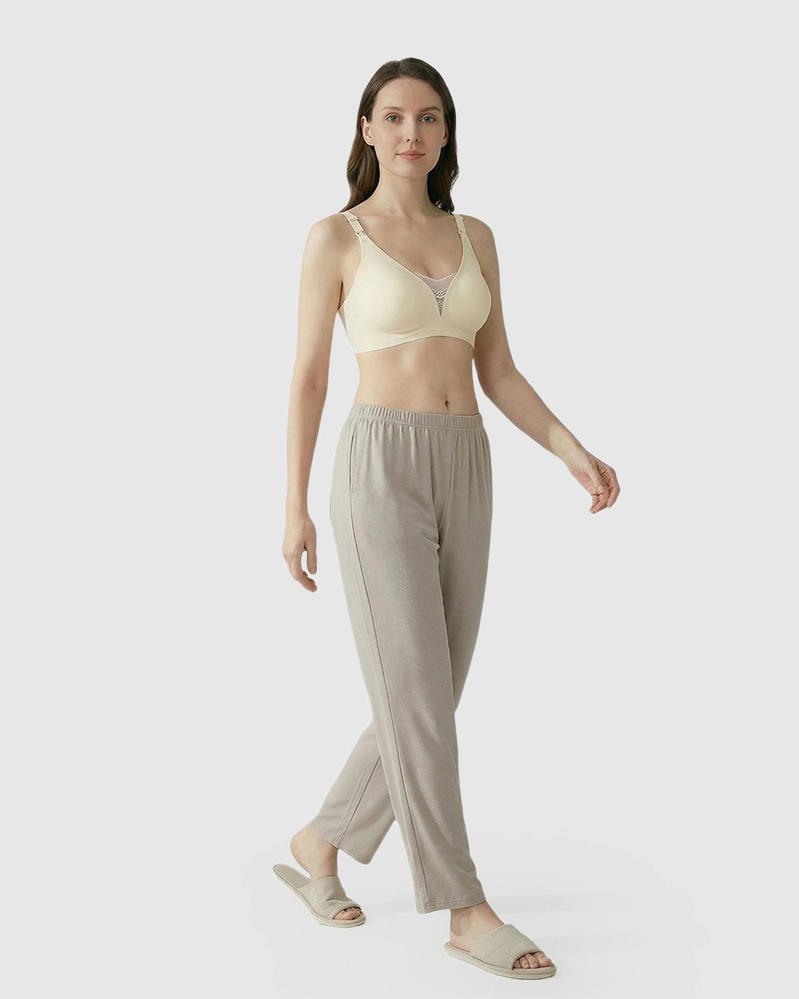 Thin Mesh Jelly Strip Design Nursing Bra