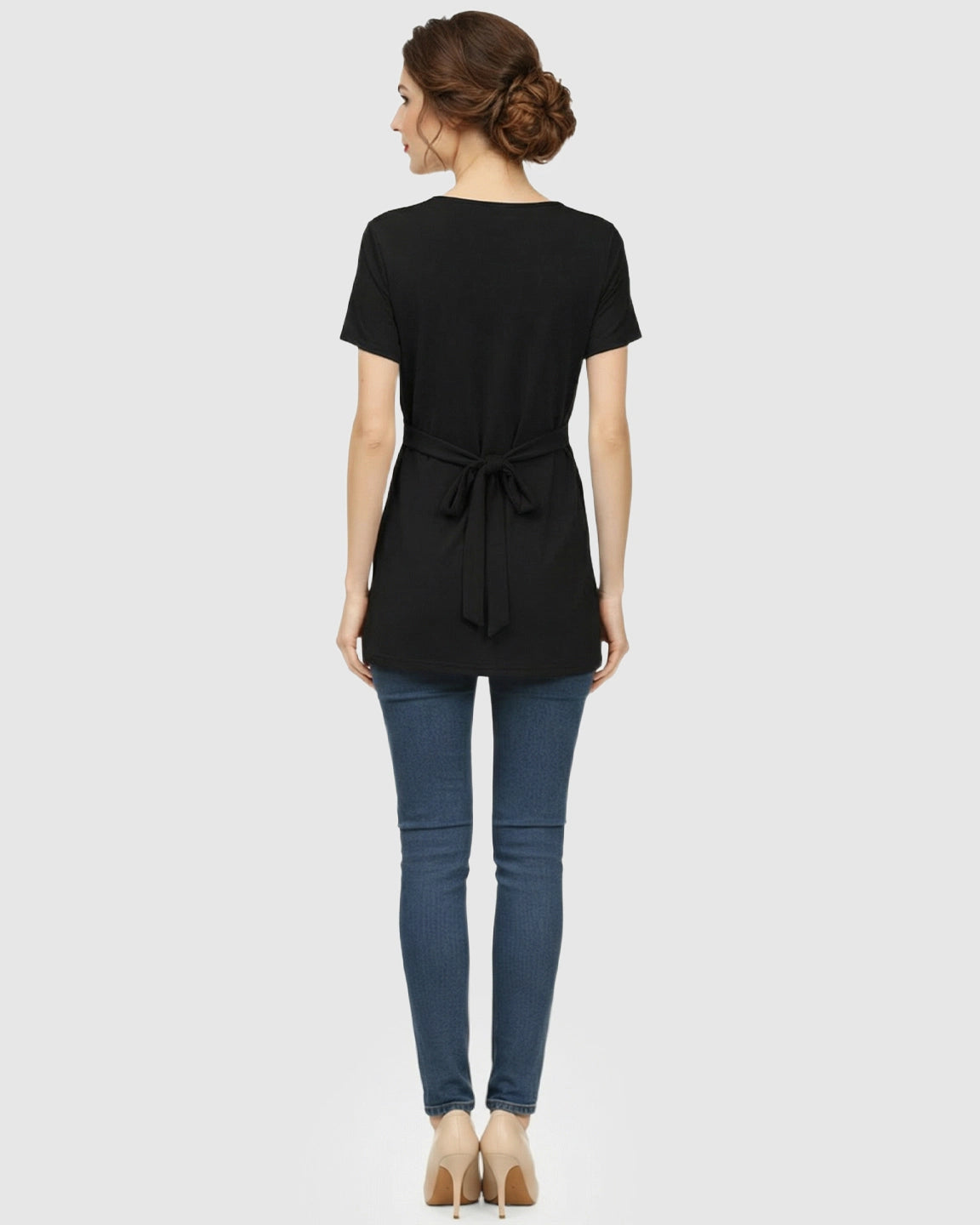 V-Neck Wrap-Style Maternity Top