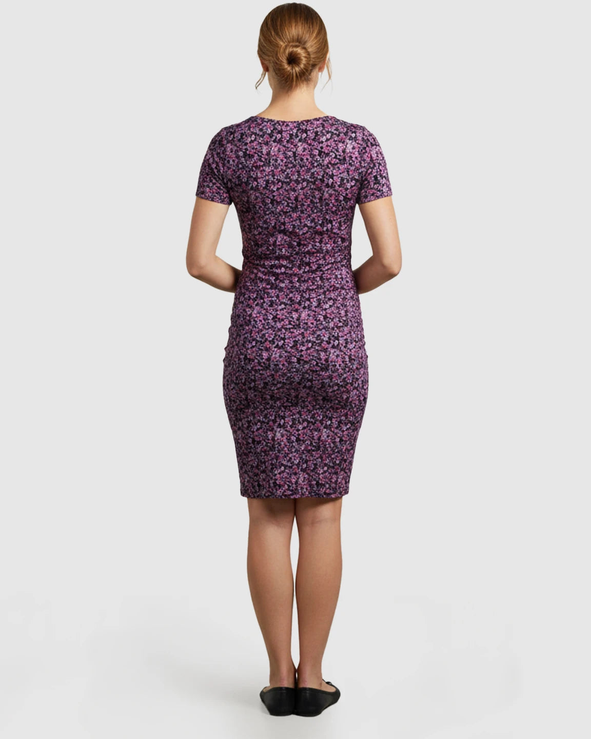 Short-Sleeve Bodycon Maternity Dress