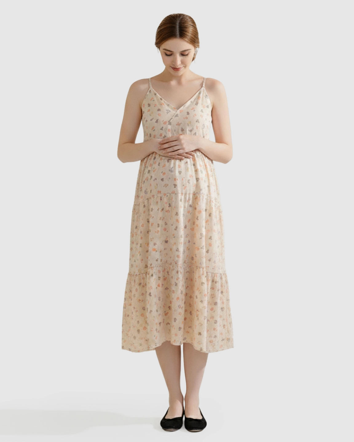 Adjustable-Strap Floral Sleepwear Nightdress