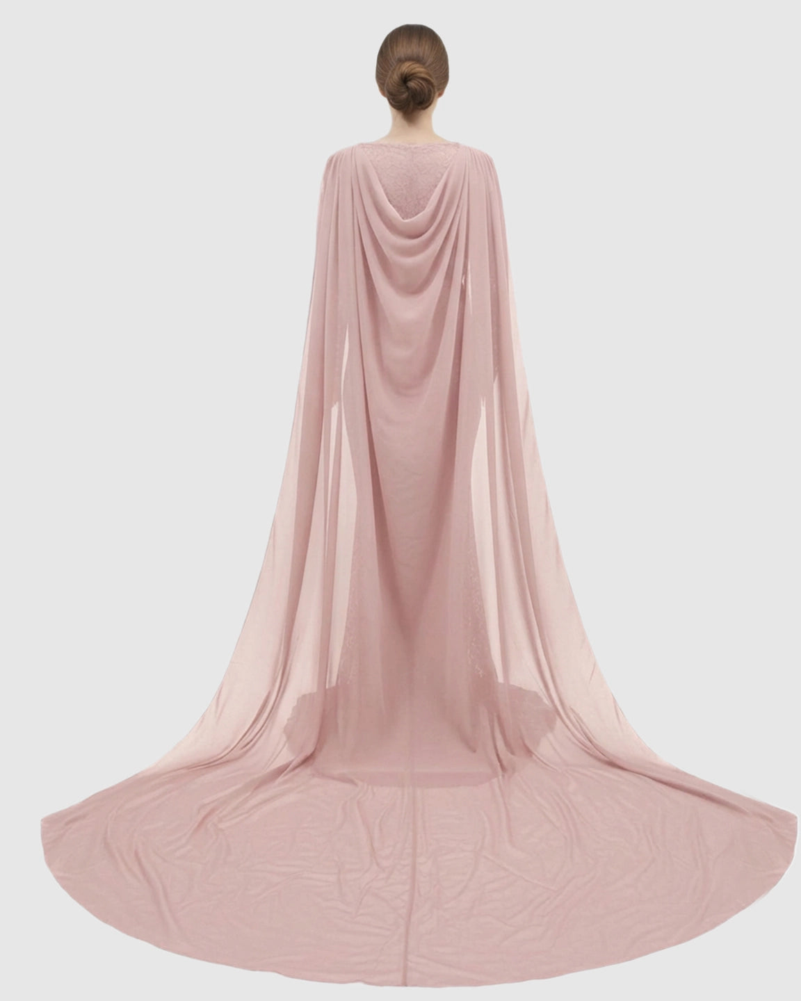 Lace Cape Trailing Maternity Photography Gown