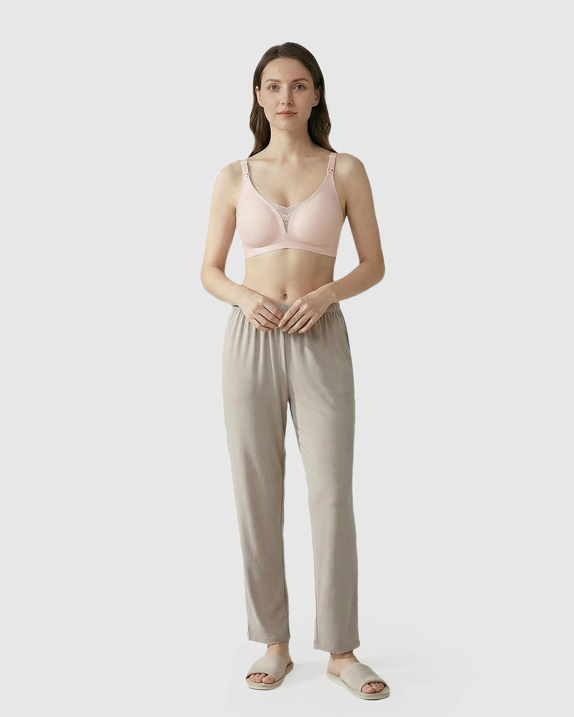 Thin Mesh Jelly Strip Design Nursing Bra