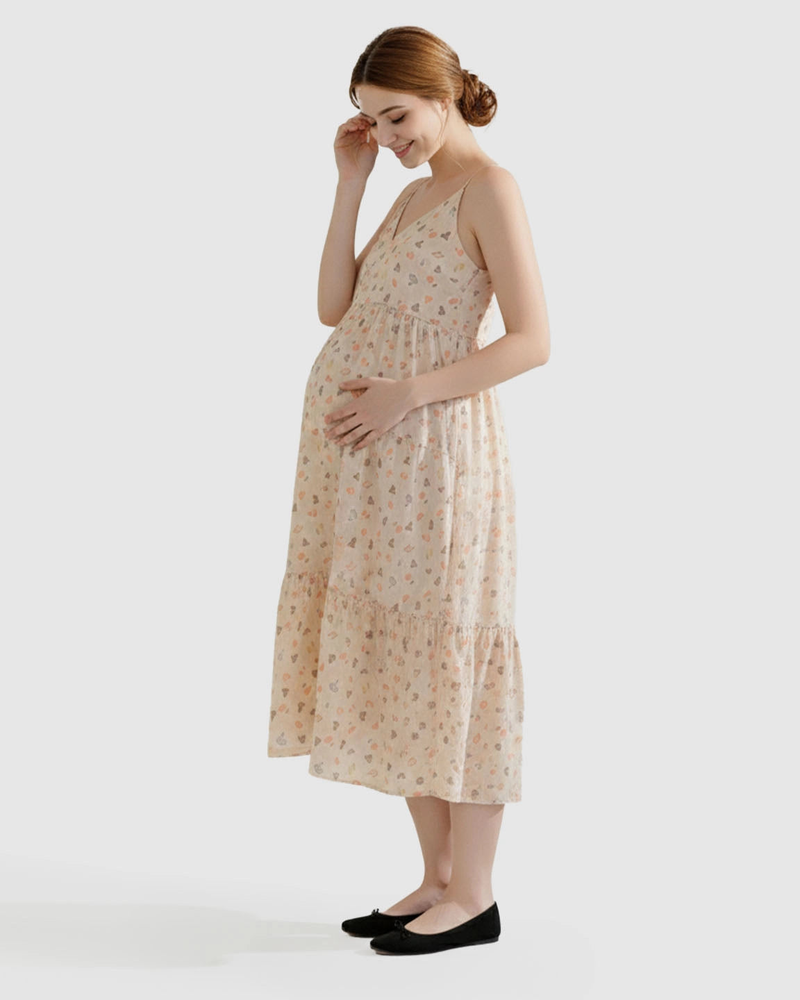 Adjustable-Strap Floral Sleepwear Nightdress