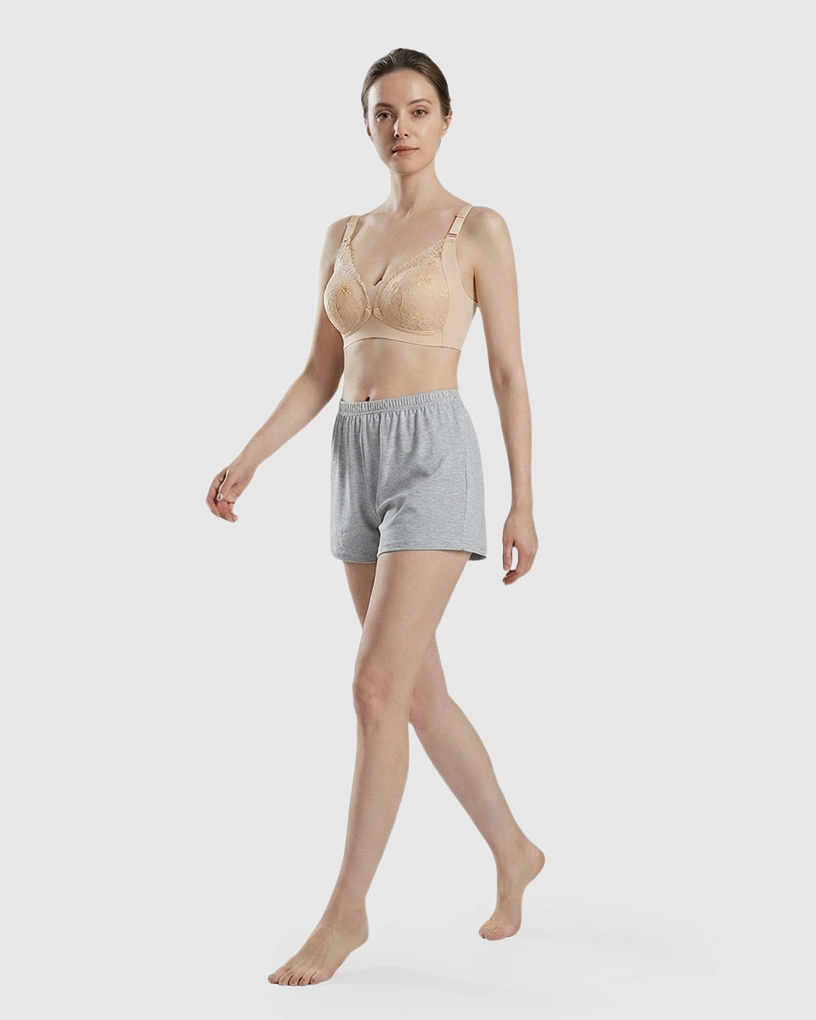 Snap Front Lace-Pattern Nursing Bra