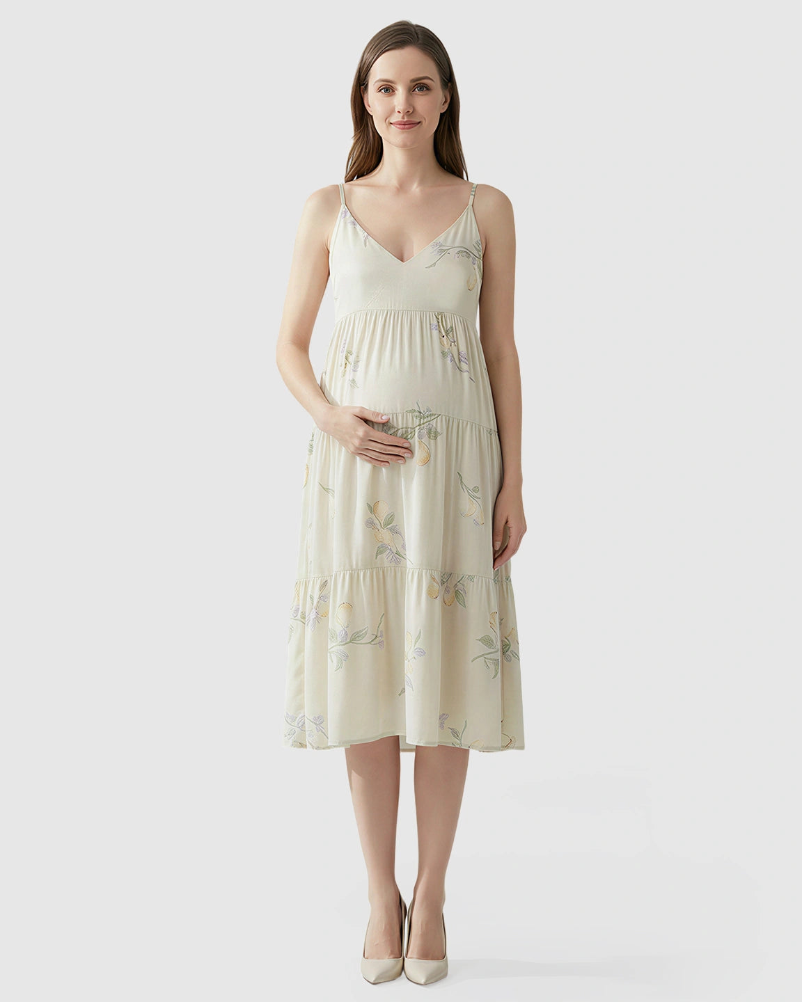 Floral Print Empire Waist Maternity Nightdress