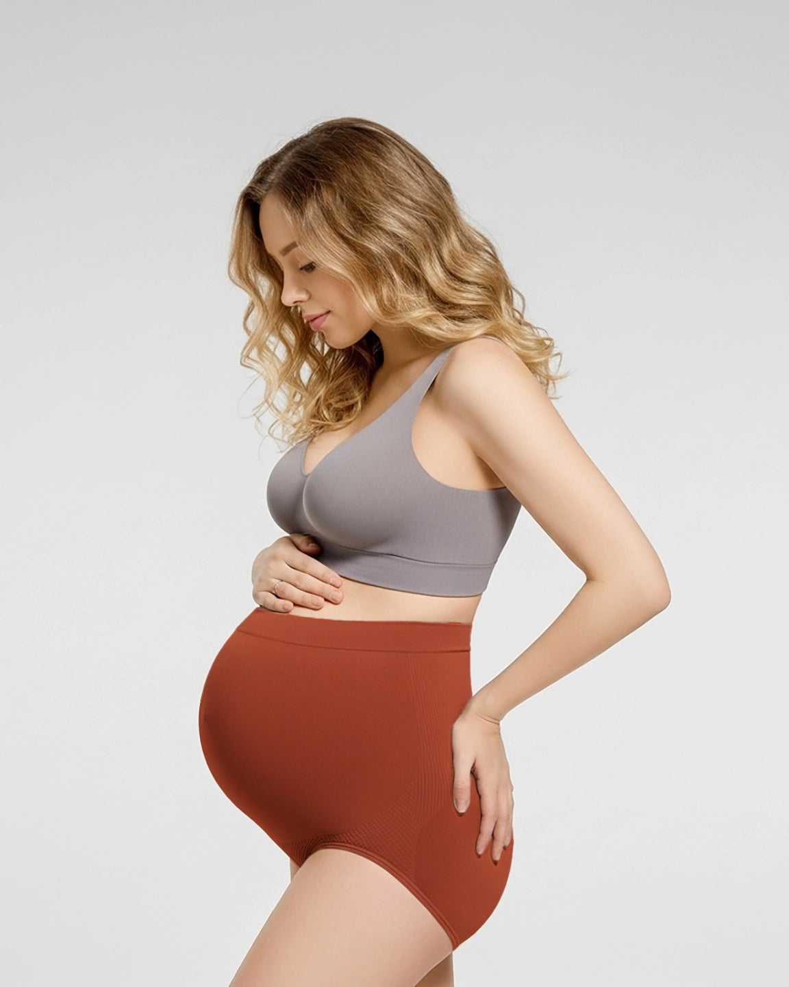 High-Waist Seamless Maternity Panties