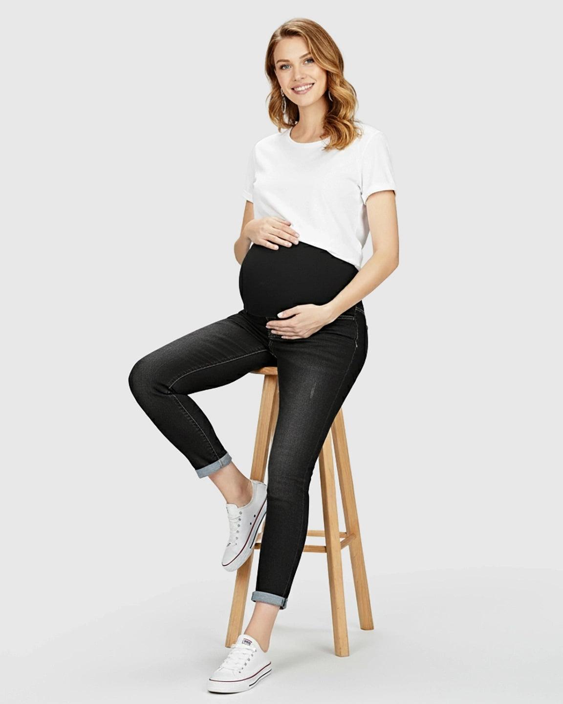 Straight-Leg Stretch Maternity Jeans