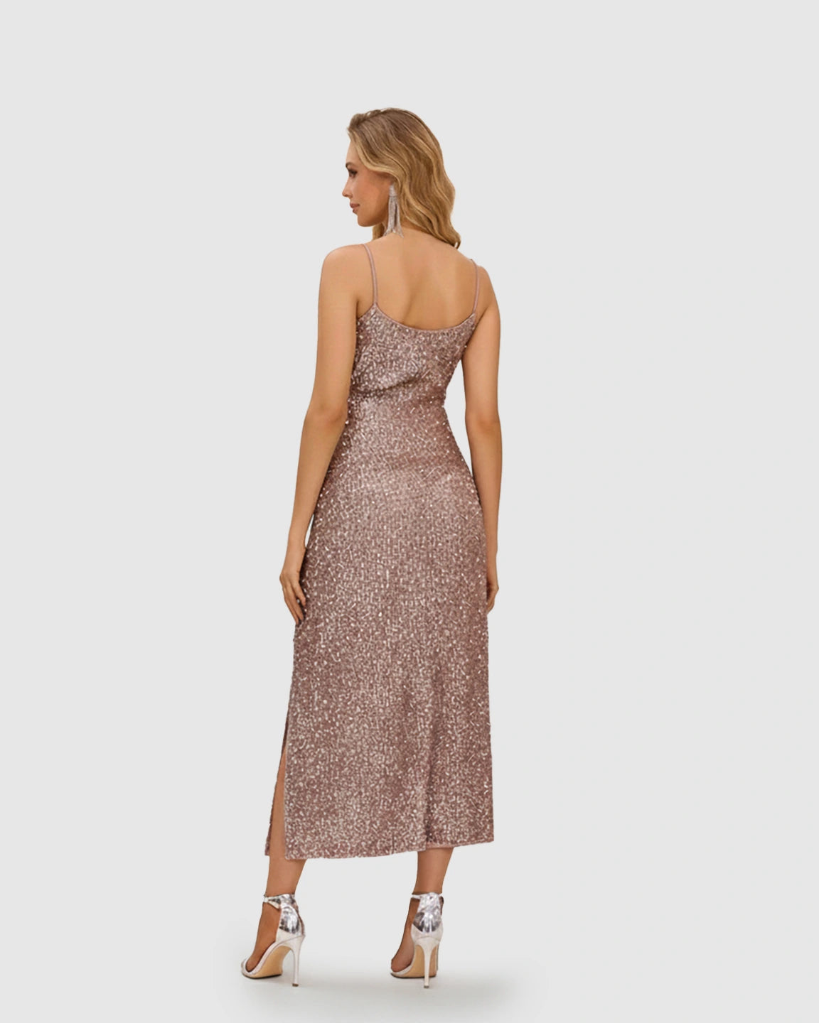 Sequin Fitted Maternity Cocktail Dress