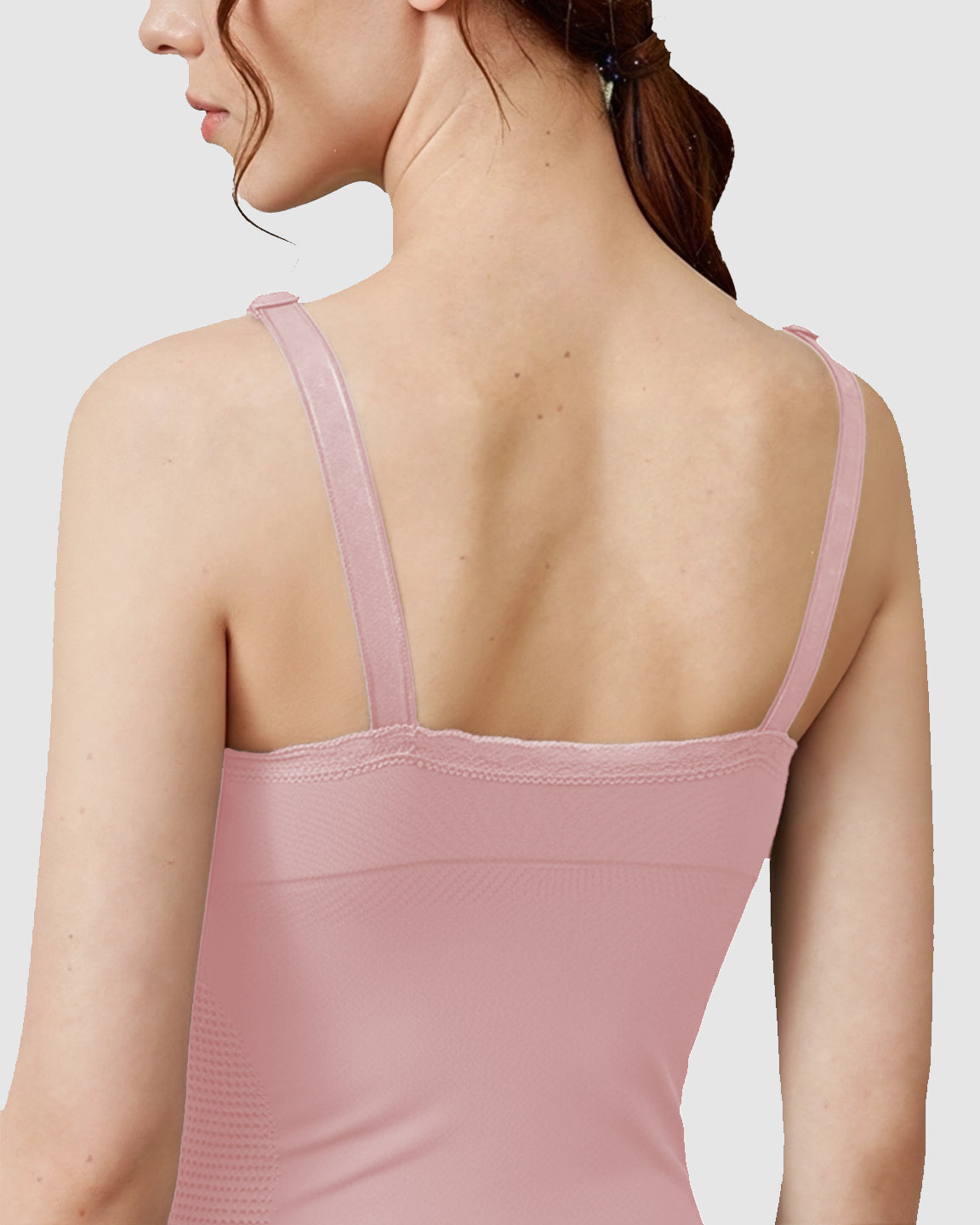 Seamless Lace-Trim V-Neck Nursing Cami