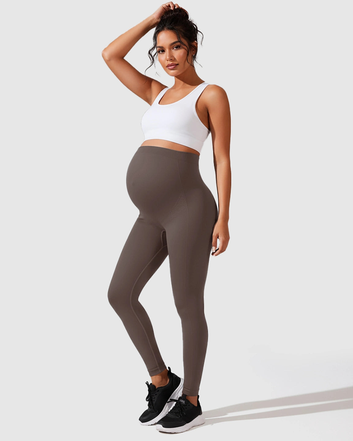 Seamless M-shape Maternity Leggings