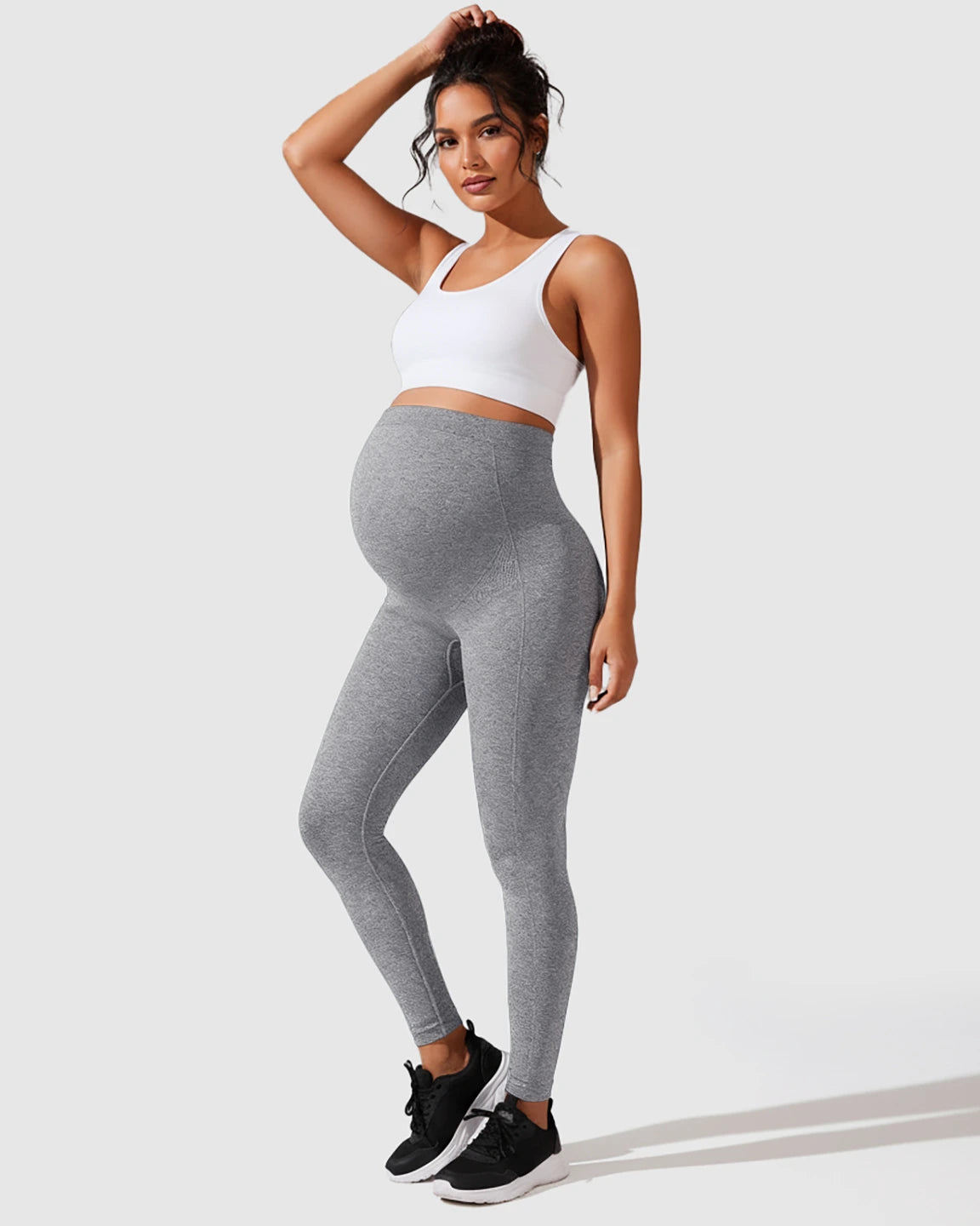 Seamless M-shape Maternity Leggings