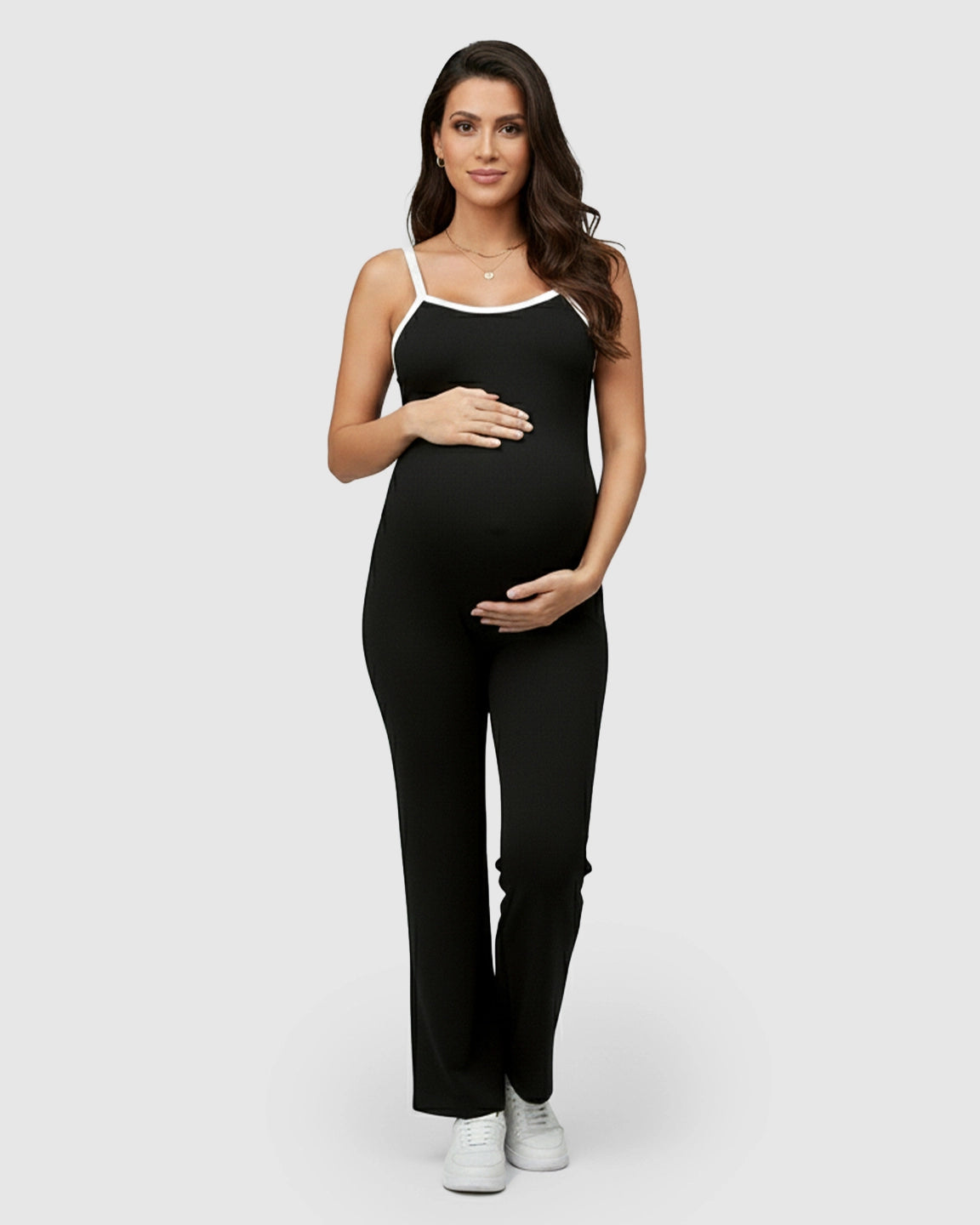Sleeveless Casual Maternity Jumpsuit