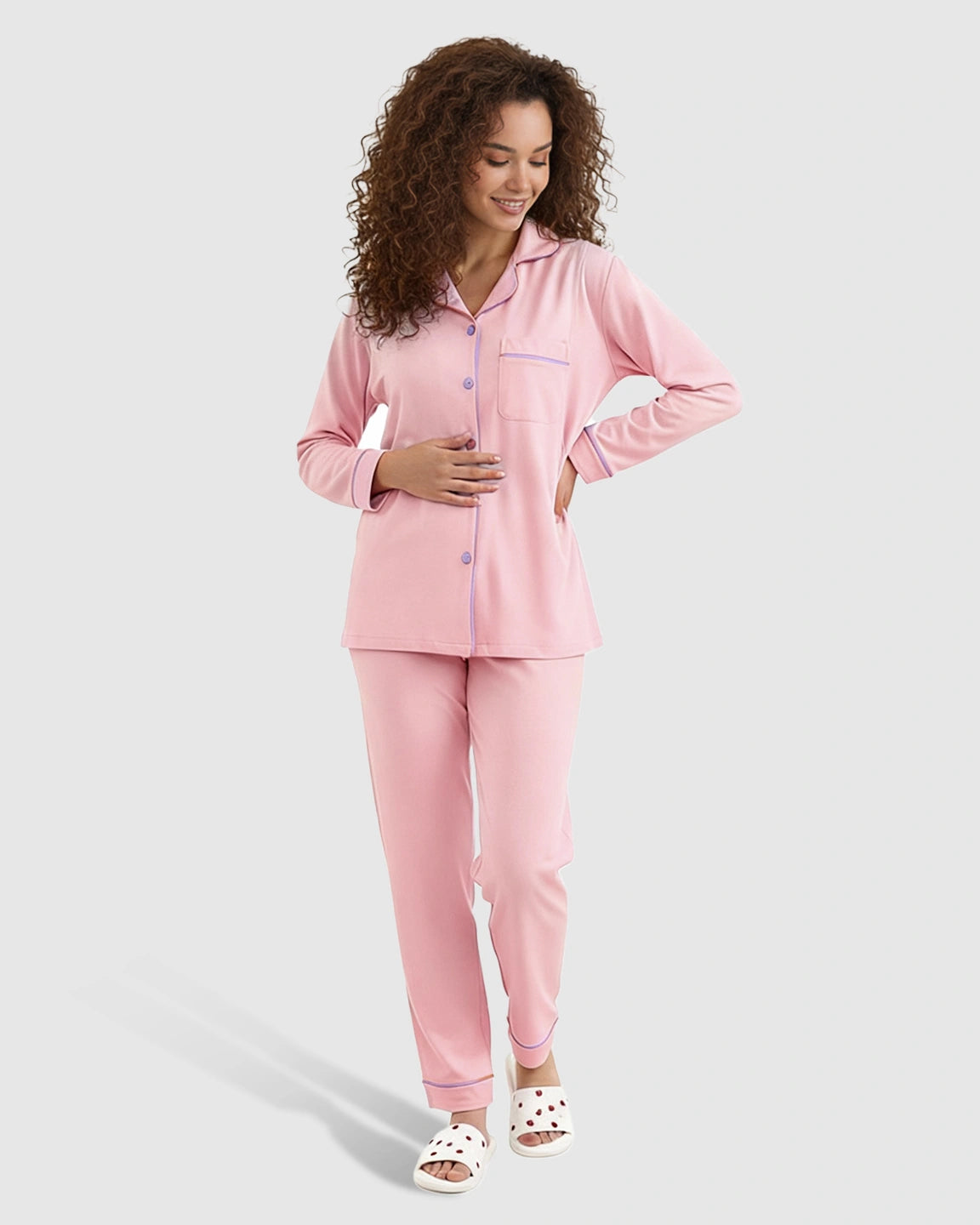 Nursing-Ready Cozy Maternity Sleepwear Set